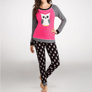 Women's Kensie Owl Pajamas PJ's Sleepwear Leggings